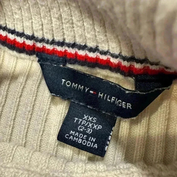 Cat & Jack jeans + Tommy Hilfiger beige moc turtle neck L/S shirt size 2T - Picture 4 of 15